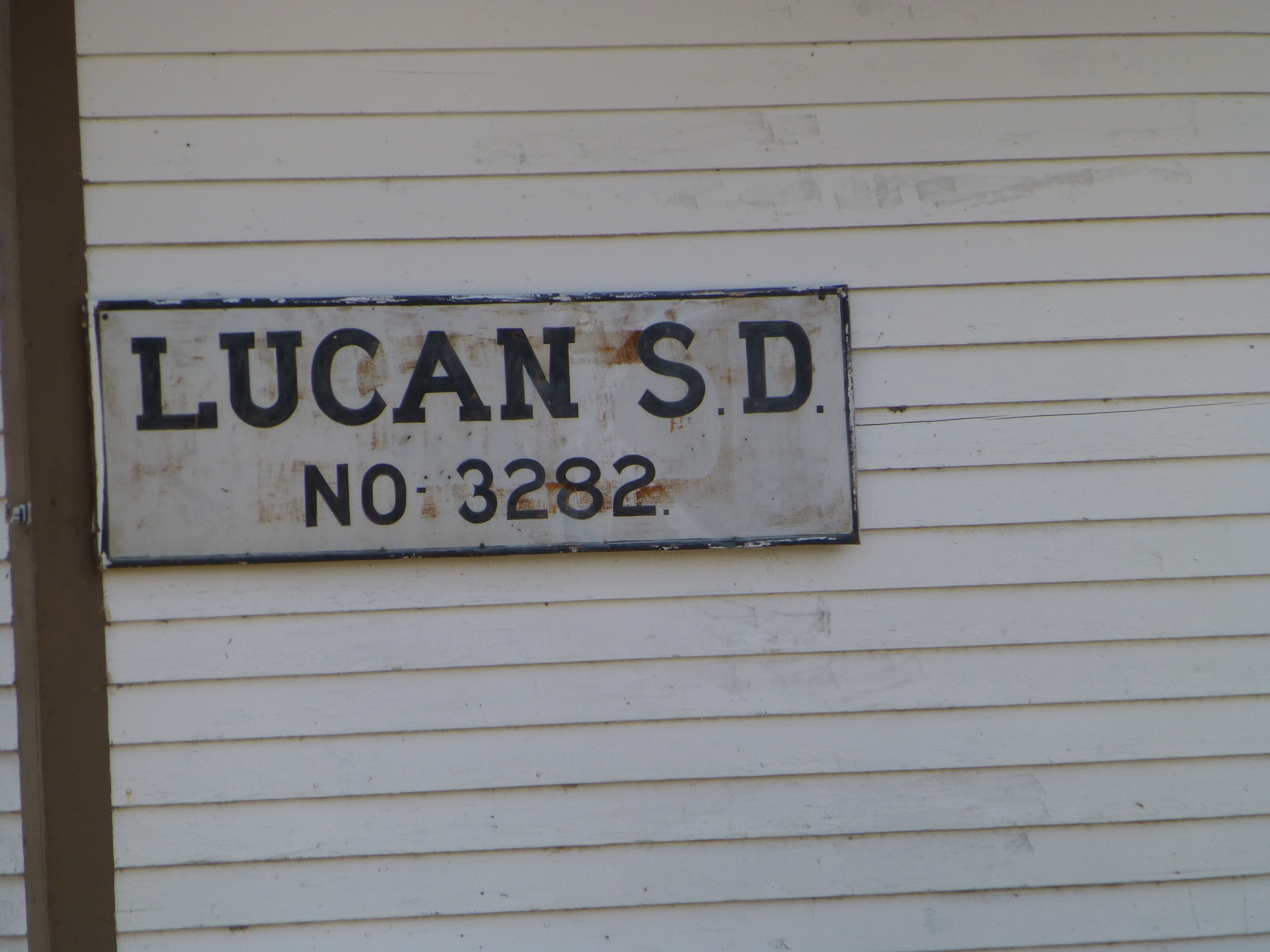 Lucan School District 3282, north east quarter section 7 township 42 range 17 west of the second meridian, north east of Pleasantdale, 1915-1960, old wooden sign, old school building still exists, Saskatchewan, Sask, Sk, Canada, township, range, meridian, vintage, antique, school, school house, one room school house, one room school, school-house, one-room school-house, one room school house project, One Room School Project,  , 